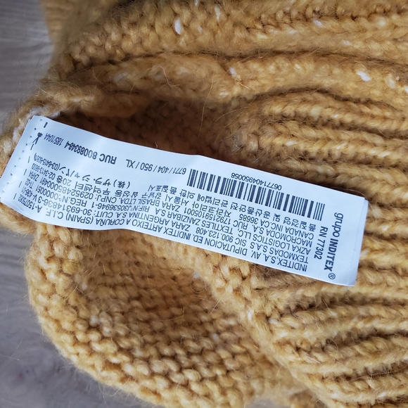 New Zara Mustard  Wool Blend  sweater  size  XL. - Picture 7 of 8
